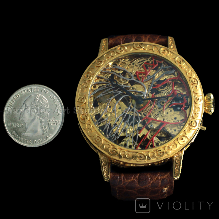 Наручний годинник скелетон Wаndolec з механізмом International Watch Company, IWC Swiss, фото №12