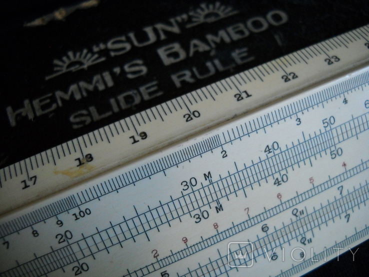 Логарифмическая линейка, винтаж, Япония. "SUN" Hemmi's Bamboo Slide Rule №64, фото №4