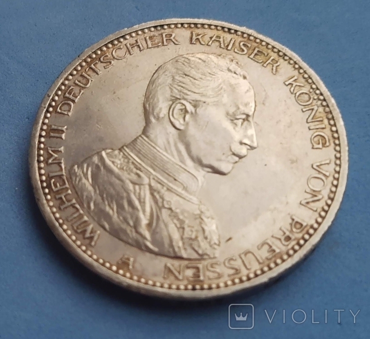 5 марок 1914 А Вильгельм 2 Прусия, numer zdjęcia 4