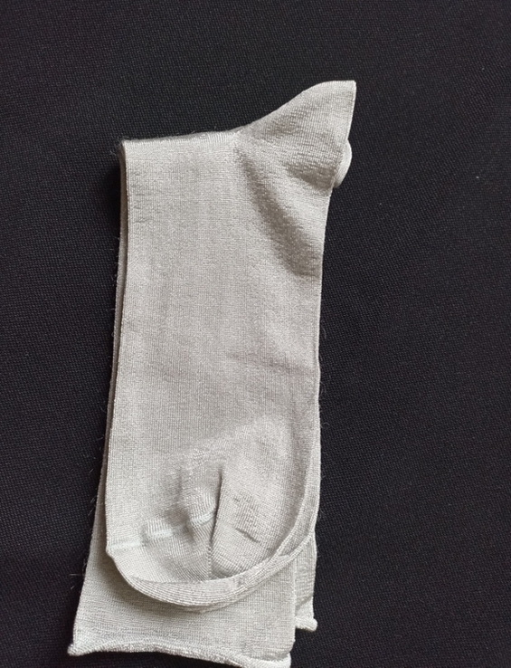 Женские носки с люрексом серебро серые без резинки 37-39, фото №5