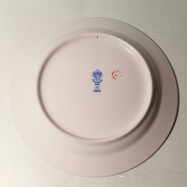 Декоративная фарфоровая тарелка Луковый узор Alfoldi Porcelan Венгрия, фото №3