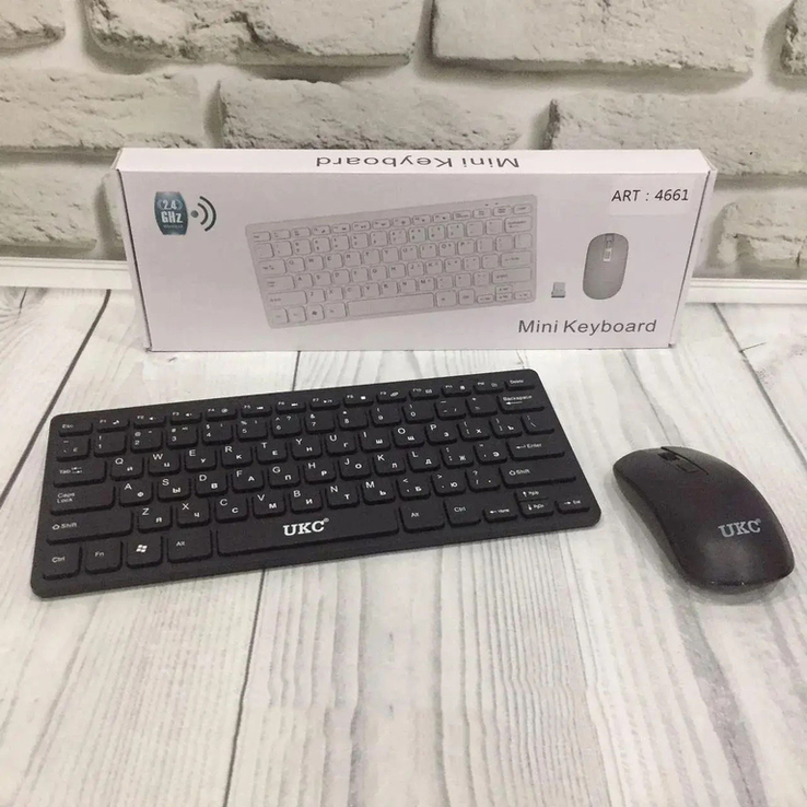 Беспроводная клавиатура IOS с мышкой Keyboard Wireless 901. 52841, фото №2