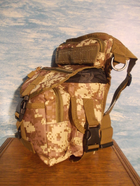 Сумка тактическая военная камуфляжная армейская на бедро пиксель, фото №5