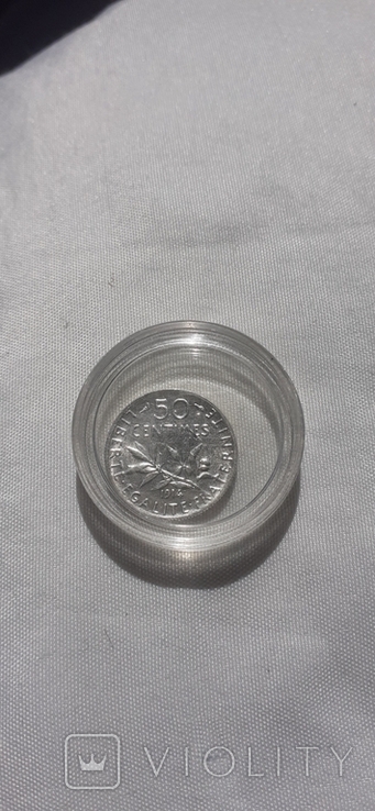 50 centimes1914год серебро, photo number 2