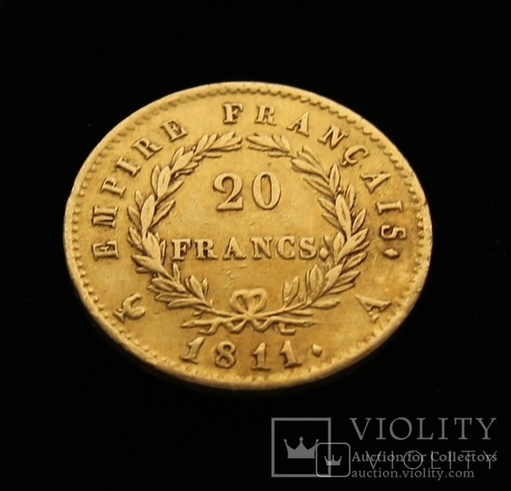 20 франков Наполеон Бонапарт 1811 г., photo number 3