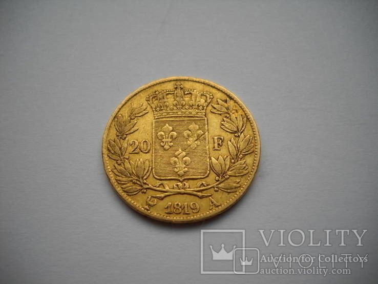 20 франков ЛюдовикXVIII 1819 г., photo number 2