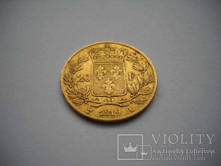 20 франков ЛюдовикXVIII 1819 г., photo number 3