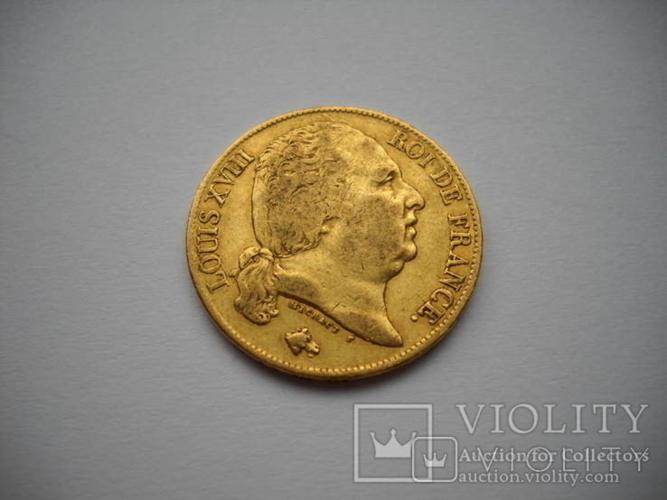 20 франков ЛюдовикXVIII 1819 г., фото №8