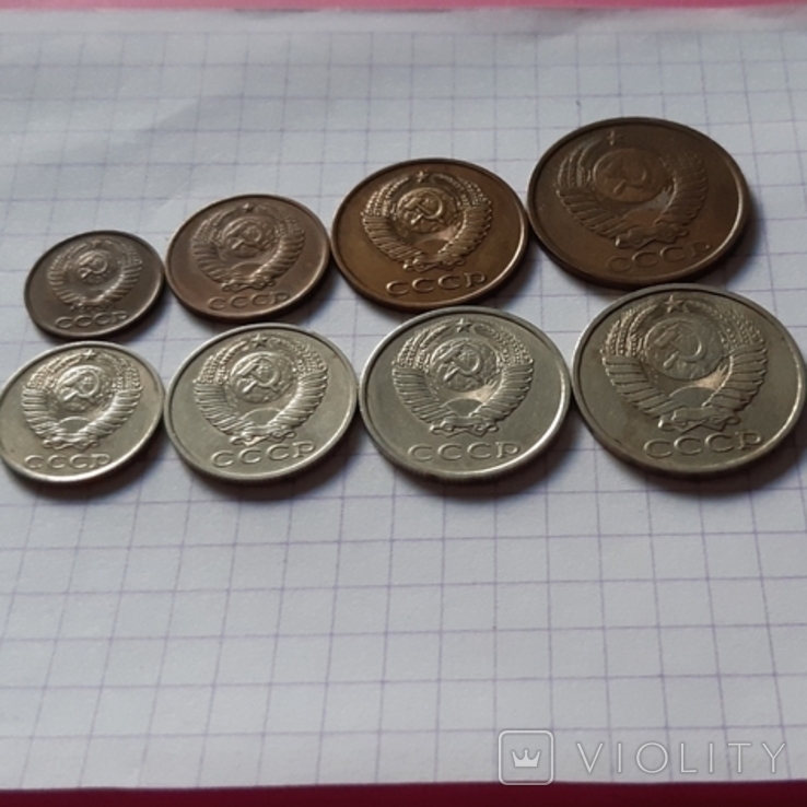 СССР, 8 монет, 1987 год, медно-никелевый сплав, фото №3
