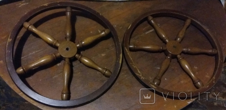 Пара старинных дубовых колес. Германия, фото №4