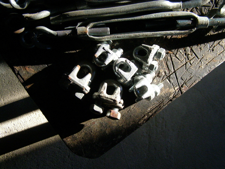 Талреп стальной в цинке М12 21шт + 5 зажимов сталь, фото №3