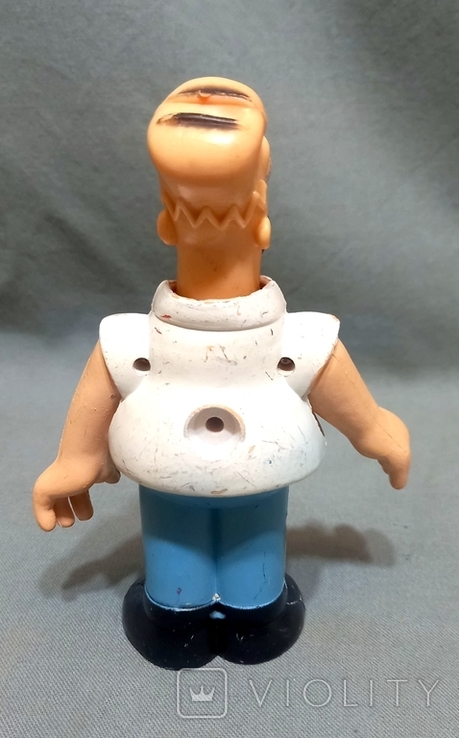 Homer Le Simpson Figurine Simpson Rubber Prickly Plastic All Movable Vintage, photo number 4