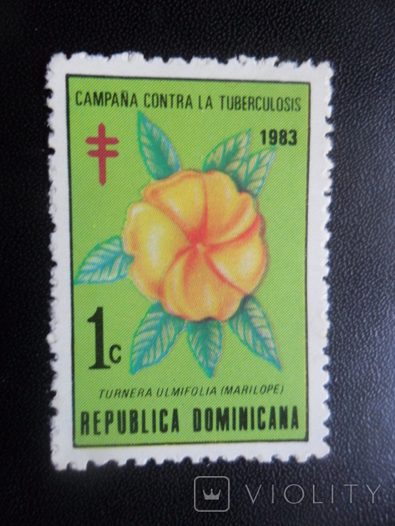 Flora. Dominican. Flower. Red Cross. Anti-tuber., photo number 2