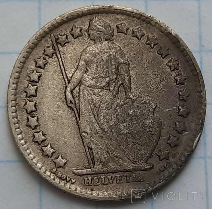 Швейцария 1\2 франка, 1934, фото №3