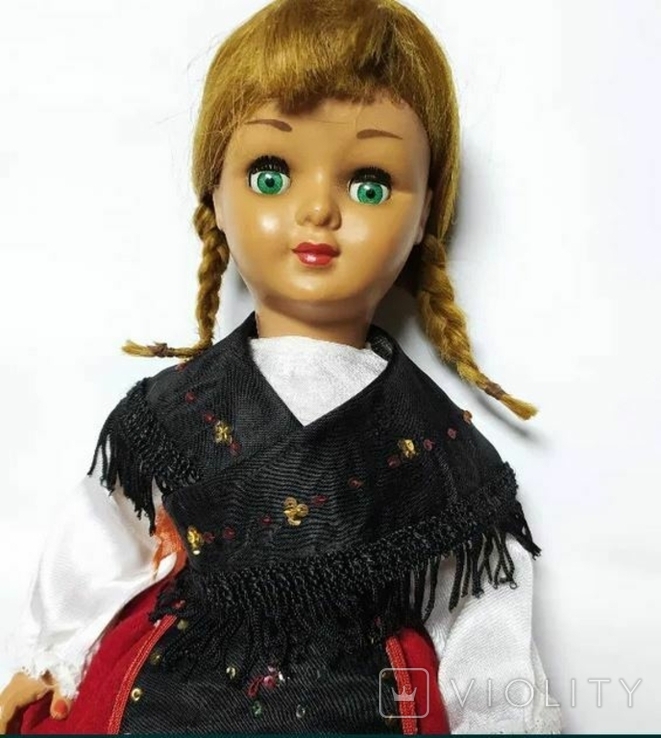 Винтажная паричковая кукла 50-х годов Италия, фото №4