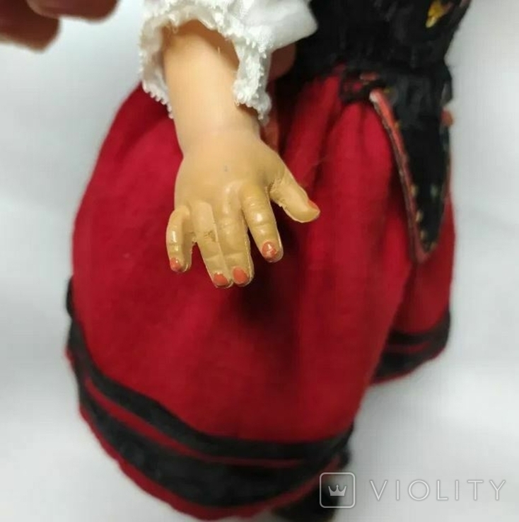 Винтажная паричковая кукла 50-х годов Италия, фото №5