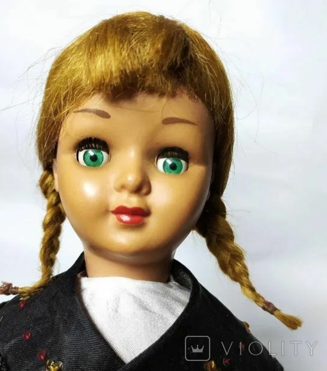 Винтажная паричковая кукла 50-х годов Италия, фото №7