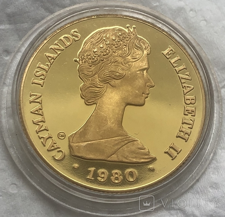 50 1980 год Каймановы о-ва золото 11,34 грамма 500, фото №3