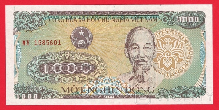 Вьетнам 1000 донг 1988г, фото №2