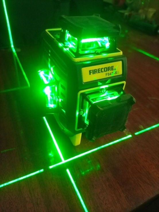 Лазерный Уровень 3D нивелир Firecore F94T-XG, фото №2