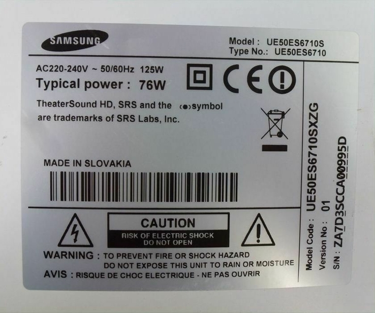 Блок питания PD55B1QECDY, BN44-00521C Samsung UE50ES6710, фото №8