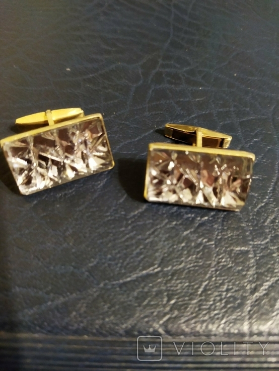 Cufflinks with white inserts, photo number 2