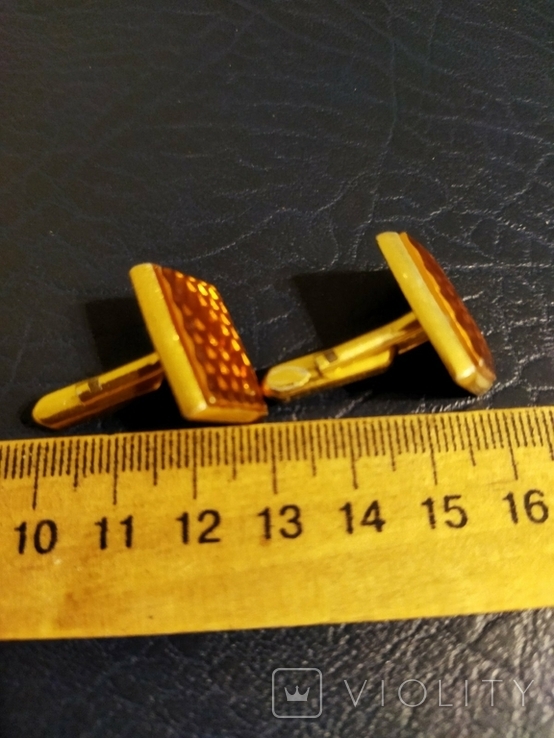 Cufflinks with golden inserts, photo number 4