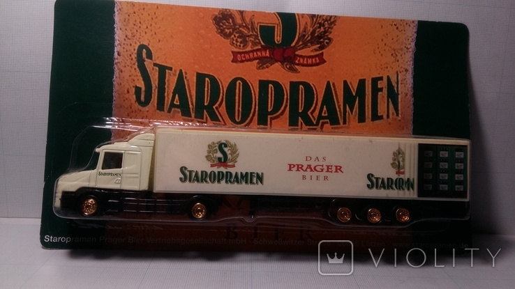 Модель длинномера Scania Staropramen. Новый в родной коробке. Германия 1980e, фото №2