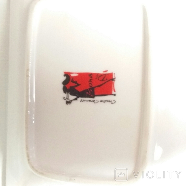 Культовый чайный набор СССР белый горох на красном фоне 60-е, фото №5