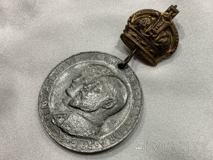 Пам'ятний медальйон Коронація 1902 рік Великобританія, фото №3