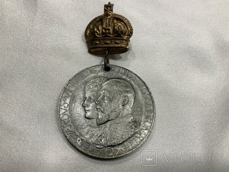 Пам'ятний медальйон Коронація 1902 рік Великобританія, фото №2