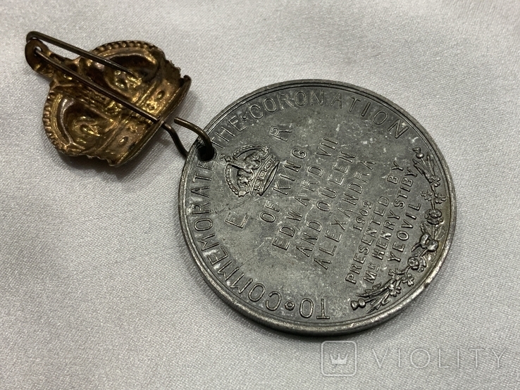 Пам'ятний медальйон Коронація 1902 рік Великобританія, фото №7