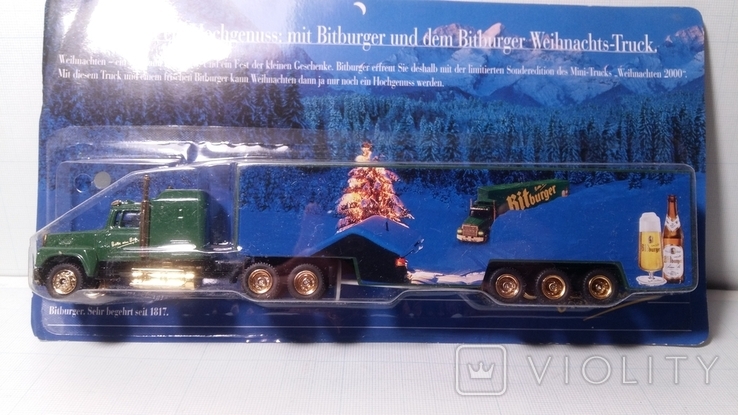 Винтажная Модель грузовика Ford с рекламой пива Bitburger Германия, фото №2