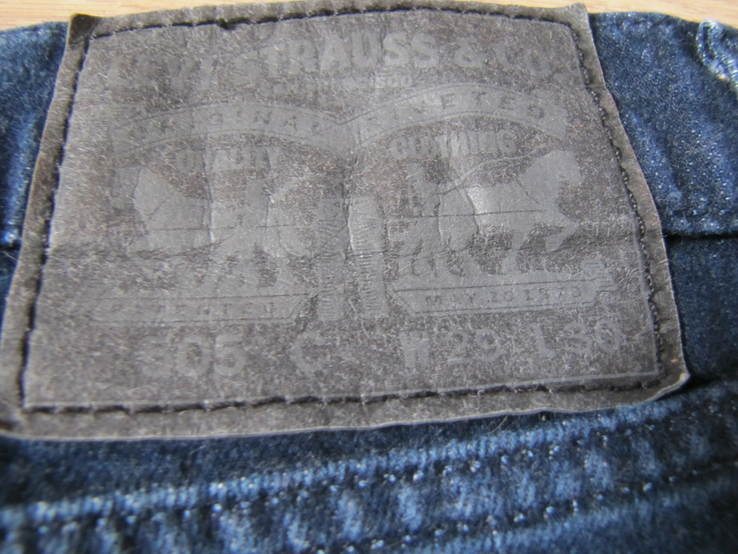Модные мужские зауженные джинсы Levis 505 оригинал в отличном состоянии, photo number 6