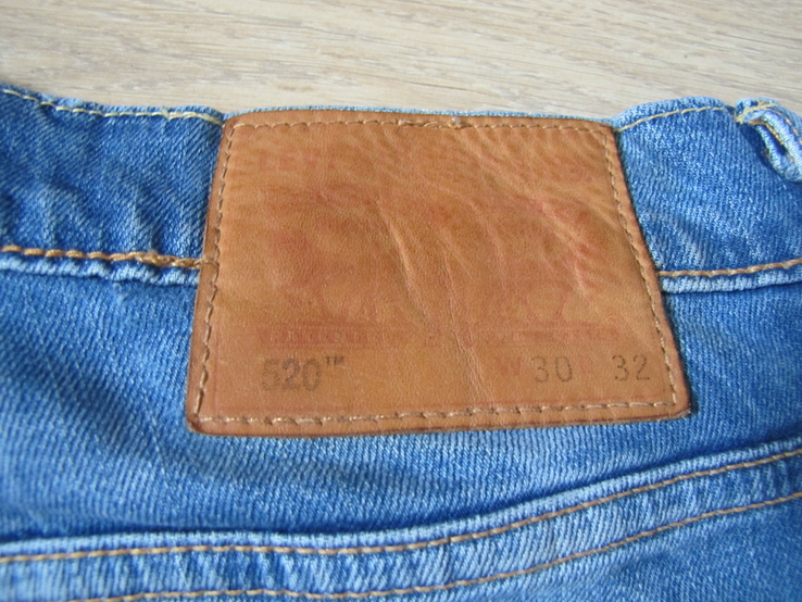 Модные мужские зауженные джинсы Levis 520 оригинал в отличном состоянии, photo number 6