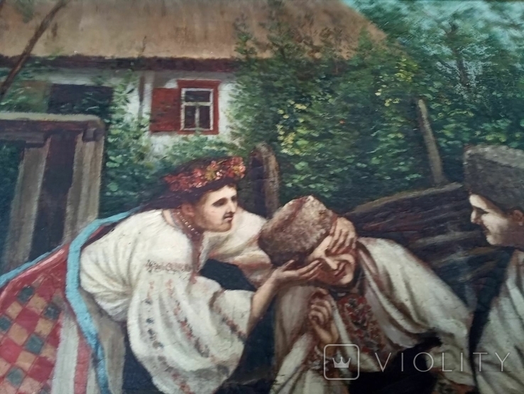 Старинная картина 19 века., фото №3