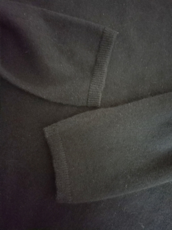 Кашемир теплый удлинённый женский свитер черный XL, фото №10