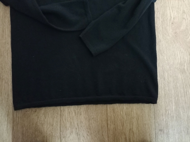 Кашемир теплый удлинённый женский свитер черный XL, фото №11