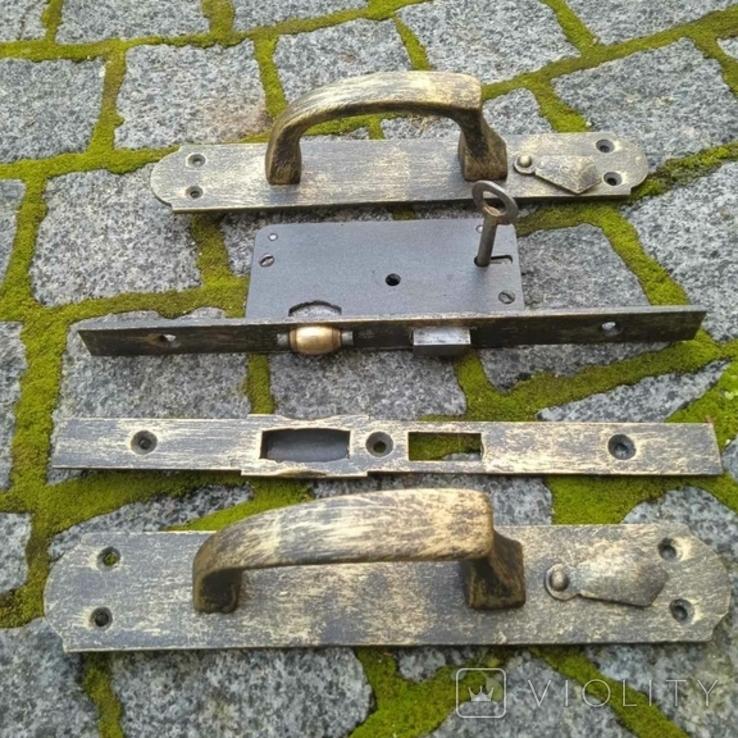 Mortise lock set antique