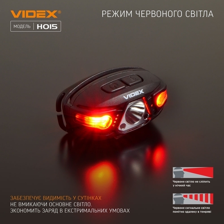 Налобный светодиодный фонарик VIDEX VLF-H015 330Lm 5000K, фото №9