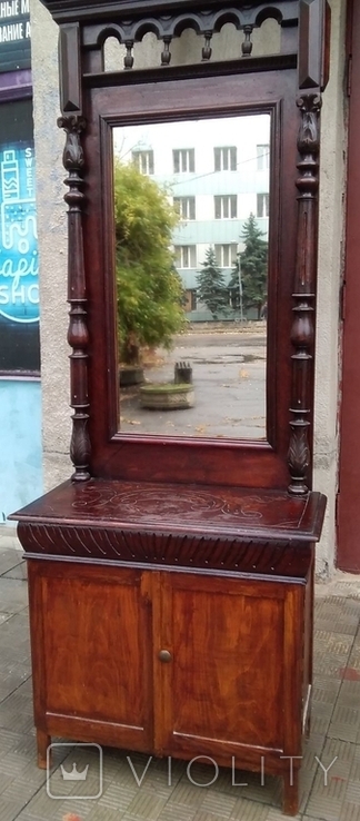 Antique mirror-dressing table. Late 19th - early 20th century.