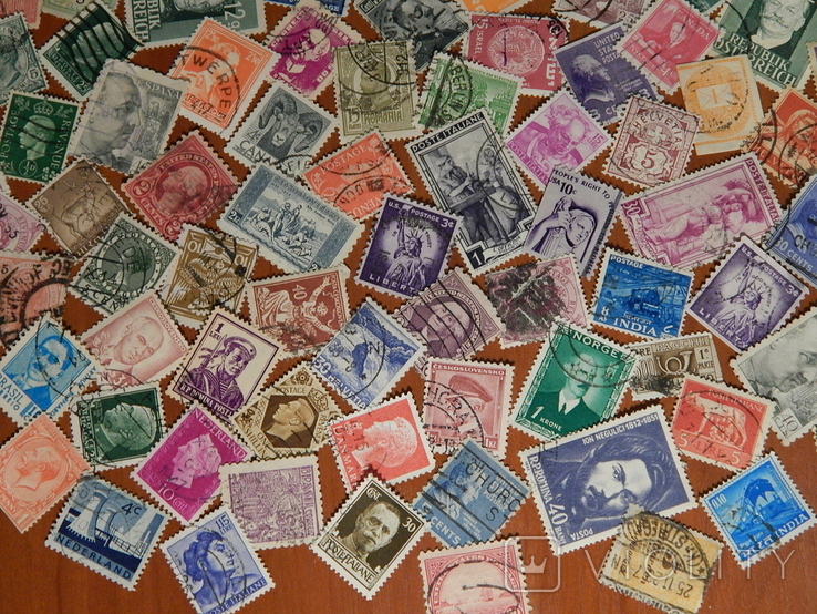 Підбірка старовинних поштових марок різних країн світу 245 шт., фото №3