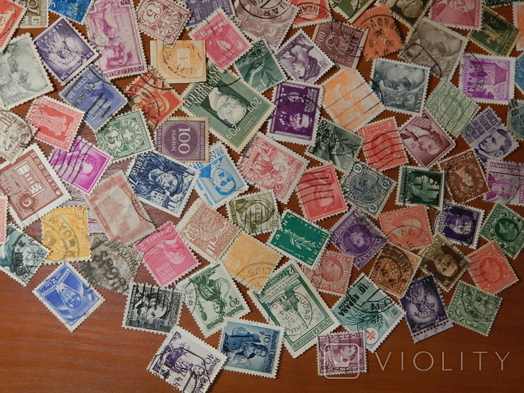 Підбірка старовинних поштових марок різних країн світу 245 шт., фото №6