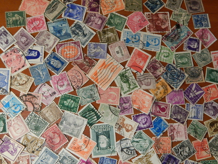 Підбірка старовинних поштових марок різних країн світу 245 шт., фото №7