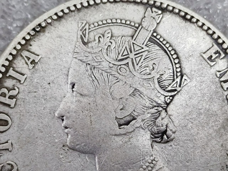 1 рупия 1891 года Британская Индия серебро, фото №10
