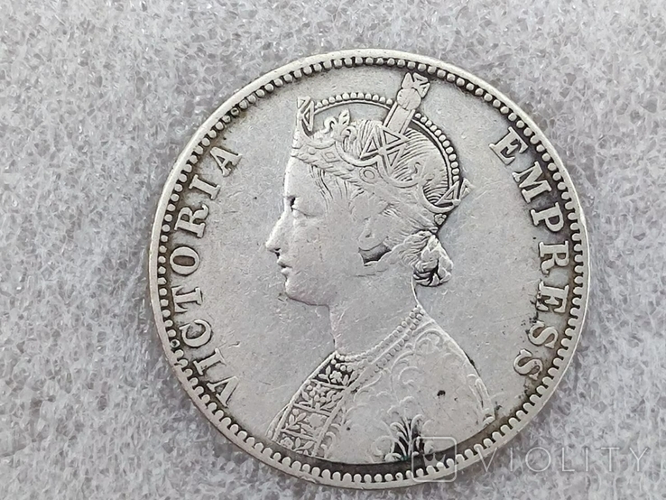 1 рупия 1891 года Британская Индия серебро, фото №12