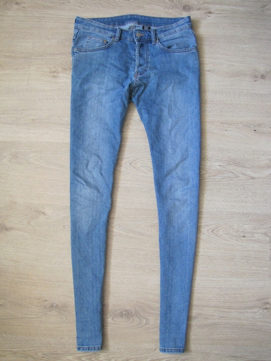 Модные мужские зауженные джинсы HgM оригинал в хорошем состоянии, photo number 2