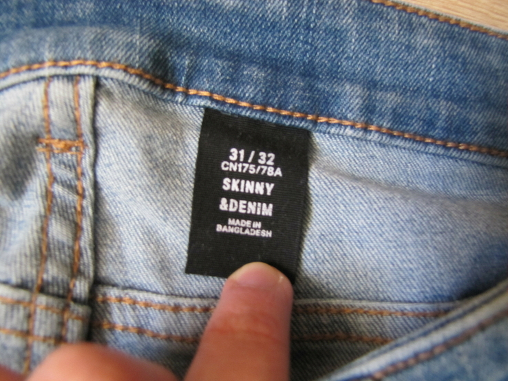 Модные мужские зауженные джинсы HgM оригинал в хорошем состоянии, photo number 5