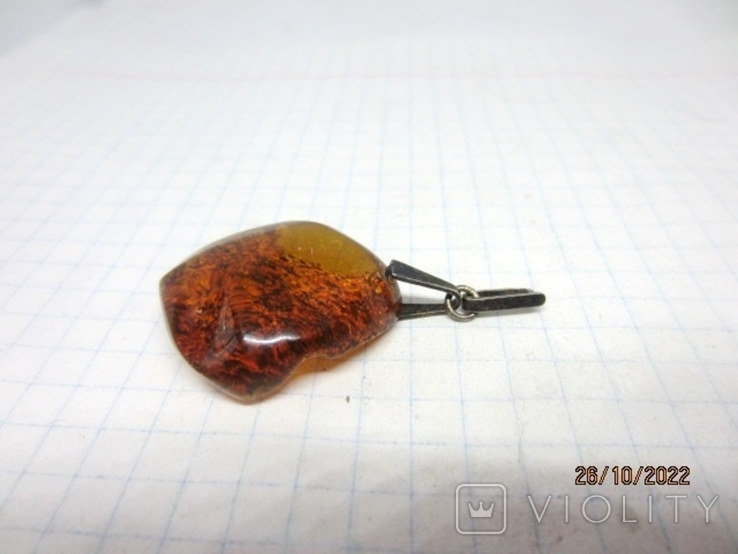 Coulomb. amber. Silver 875, stamp ''Star'', photo number 9