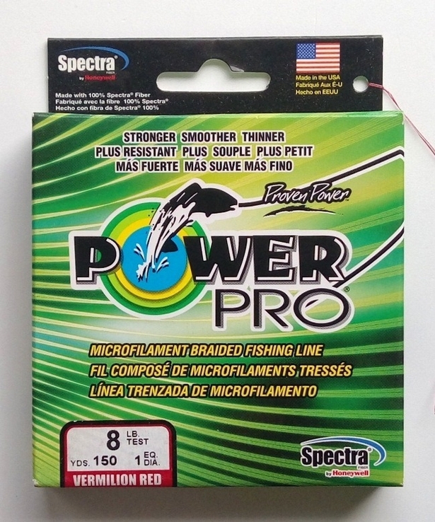 Шнур Power Pro USA Original Червоний 150 Yard, 135 метрів, 8 LB, 4 кг, 0.13 мм, фото №2